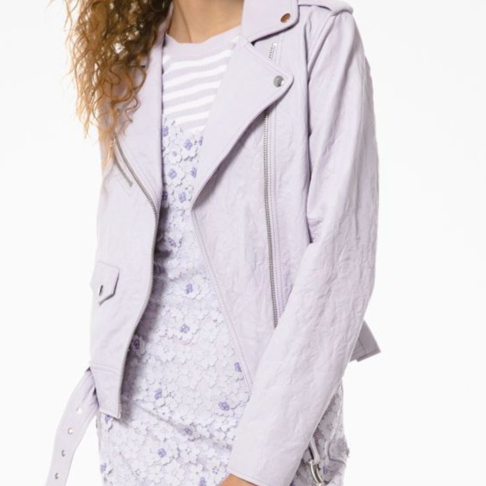 Crinkled Leather Moto Jacket from MICHAEL MICHAEL KORS